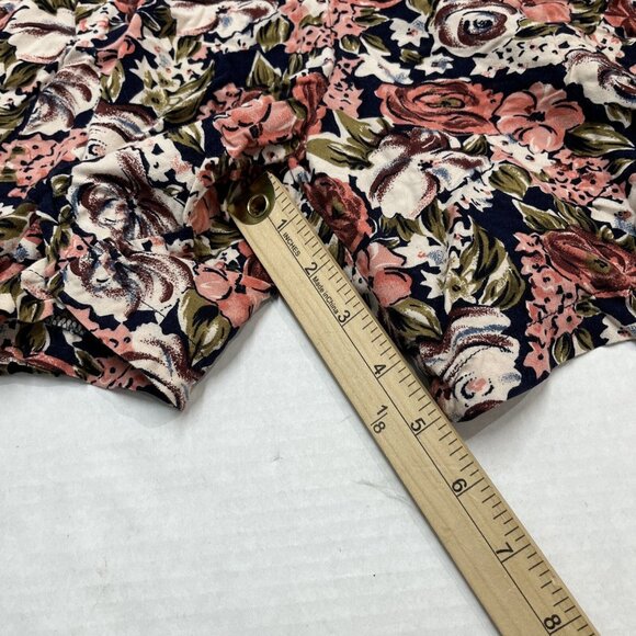 Vintage Jamie Brooke Romper Women M Dark Micro Floral Cottagecore 90s Y2K Grunge - Picture 6 of 9